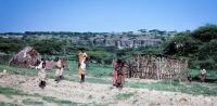 Vesnice ma březích jezera Langana - Etiopie